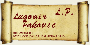 Lugomir Paković vizit kartica